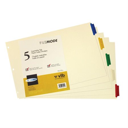 Intercalaires en papier format tabloïd