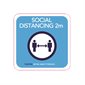 Autocollants de distanciation physique anglais