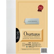 Cartons de table Traditionnelle Overtures® blanc