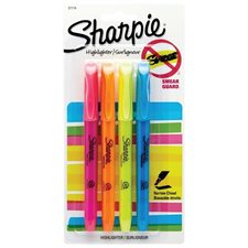 Fluorescent Pocket Highlighter - Package of 4 - Assorted Colours