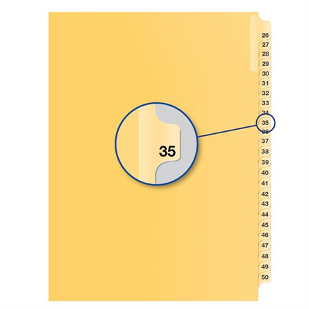 Offix® Individual Numerical Litigation Index Dividers #35
