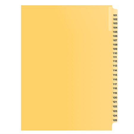 Offix® Sequential Numerical Litigation Index Dividers 101 to 125