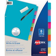 Intercalaires Écrire et effacer Big Tab™ 8 onglets