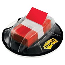 Distributeur à ventouse de languettes autoadhésives Post-it® 1 x 1,75 po - Rouge