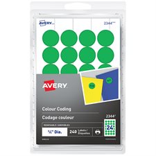 Self-Adhesive Colour Coding Labels - 3/4 in - Green