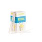 Pailles en plastique compostable rayées, couleurs variées