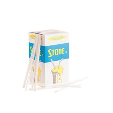 Pailles en plastique compostable rayées, couleurs variées