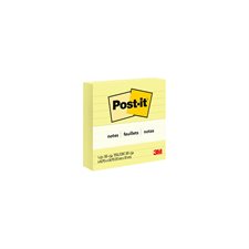 Post-it® Self-Adhesive Ruled Notes - 4 x 4 in - Canary Yellow