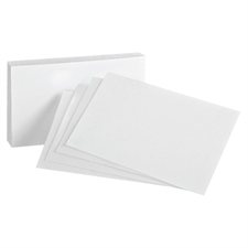 Fiches blanches unies - 8 x 5 po
