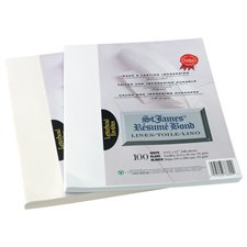Papier St.James™ Résumé Bond Paquet de 100 blanc