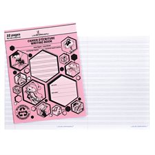 Cahier d'écriture interligné à réglage étroit LG20 - Rose