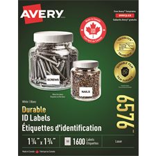 Étiquettes durables blanches TrueBlock™ 1-3/4 x 1-1/4" (1600)