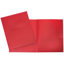 Couverture de présentation en plastique à 2 pochettes - Rouge 