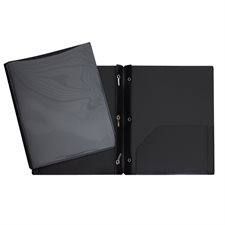 Poly Report Cover With Front Pocket - Black