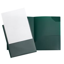 Couverture de présentation personnalisable en plastique à 2 pochettes - Vert 
