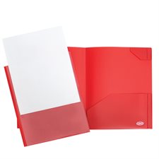Couverture de présentation personnalisable en plastique à 2 pochettes - Rouge 