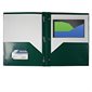 Couverture de présentation à 3 attaches et  2 pochettes Poly Tang - Vert