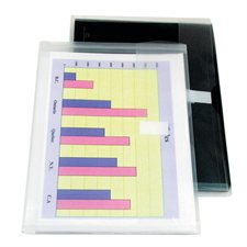 Enveloppe transparente expansible à fermeture velcro - Lettre