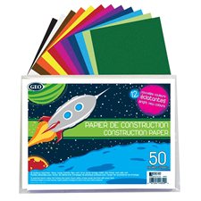 Papier de construction 50 feuilles (enveloppe transparente incluse)
