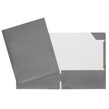 Couverture de présentation en carton à 2 pochettes - Gris 