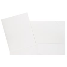Couverture de présentation en carton à 2 pochettes - Blanc