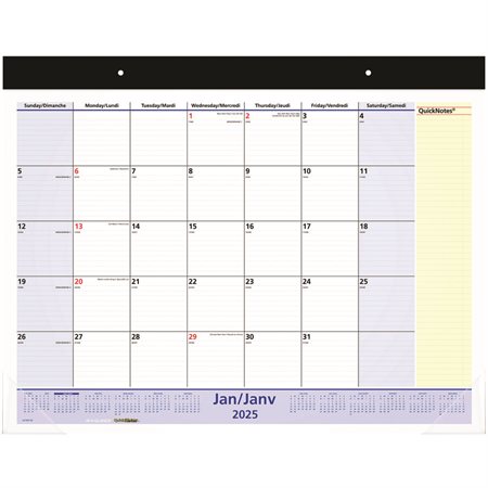 QuickNotes Monthly Desk Pad Calendar (2026)
