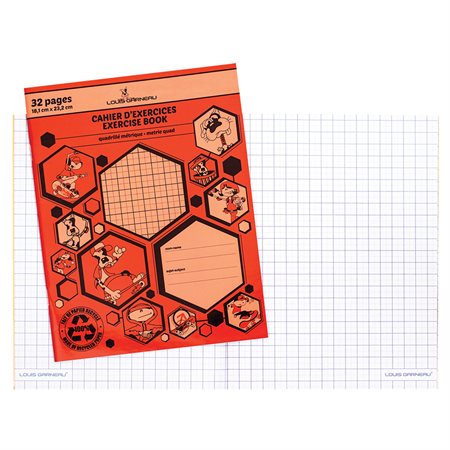 Cahier d'écriture quadrillé métrique LG40