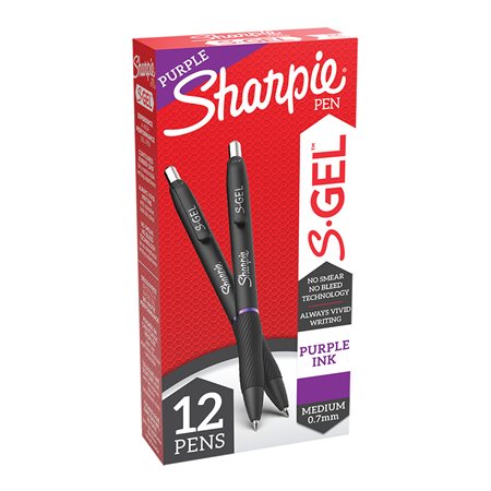 Stylo S.Gel rétractable 0,7 mm encre violet, noir