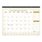 Gold Lines Monthly Desk Pad Calendar (2025)