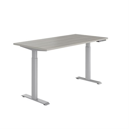 Table réglable Ionic 60 x 30 po. noce grigio