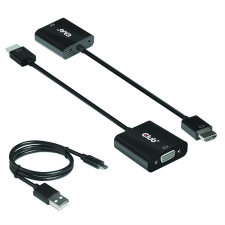 HDMI™ 1.4 to VGA Adapter with Audio M/F
