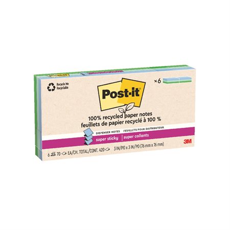 Post-it® Super Sticky Recycled Notes – Oasis Collection