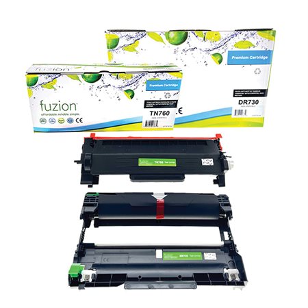Ensemble cartouche de toner et tambour compatible Brother TN760 / DR730