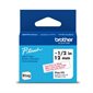 Ruban non-laminé Btag pour étiqueteuse P-touch - Rouge sur blanc
