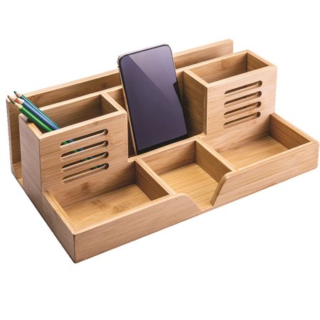 Organisateur de bureau en bambou