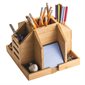 Organisateur de bureau rotatif en bambou