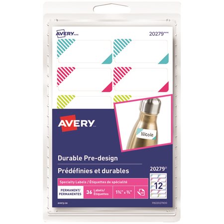 Avery® Durable Pre-Design Labels for Laser and Inkjet Printers