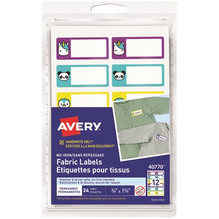Avery® No-Iron Fabric Name Labels