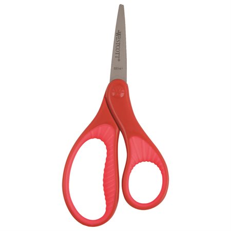 Round Soft Grip Scissor - Red