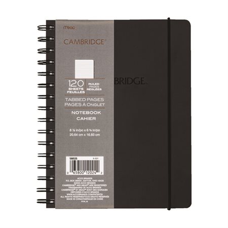 Cahier à onglets noir