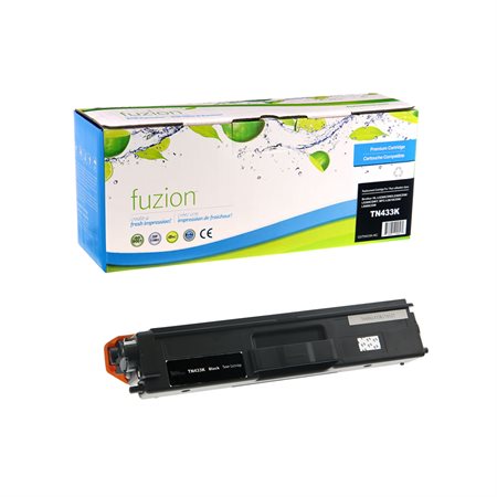 Cartouche de toner de longue durée compatible  fuzion™  (Alternative à Brother TN433BK) - Noir