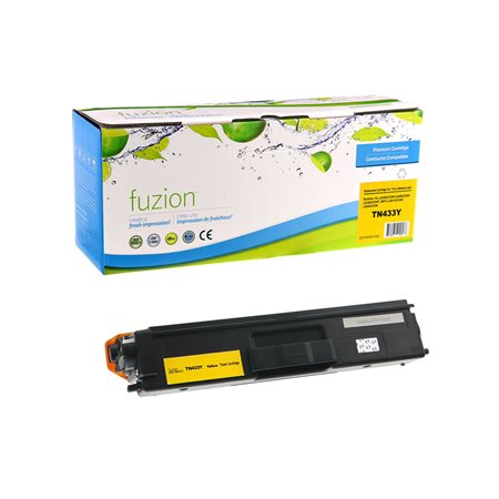 Cartouche de toner de longue durée compatible  fuzion™  (Alternative à Brother TN433Y) - Jaune