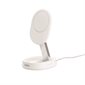 Support chargeur magnétique sans fil convertible Qi2 15 W Belkin BoostCharge Pro - Blanc