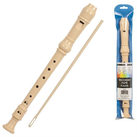 Flûte à bec Soprano en plastique avec bâton de nettoyage
