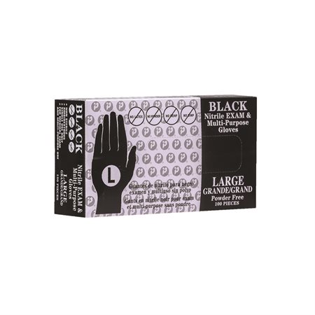 Vitridex Disposable Examination Gloves - Black - Large