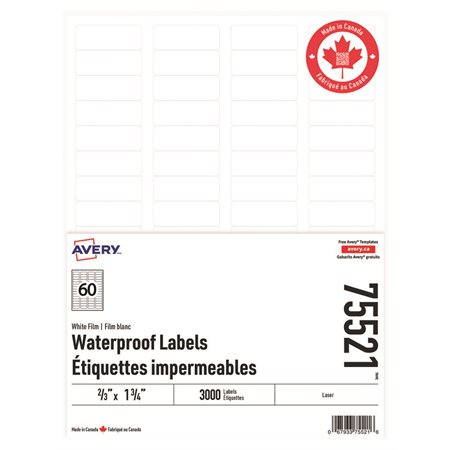 LABEL WTPRF 2/3X1 3/4 ADH.LAS