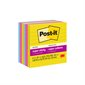 Post-it® Super Sticky Self-Adhesive Ruled Notes - 4 x 4 in - Assorted Colours - Pack of 6