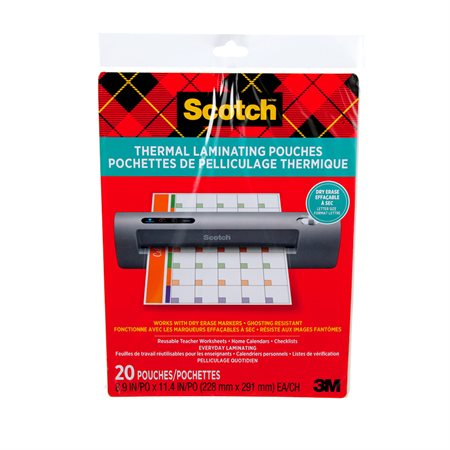 Pochettes de pelliculage thermique effaçables à sec