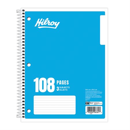 Cahier de notes 3 sujets à lignes larges