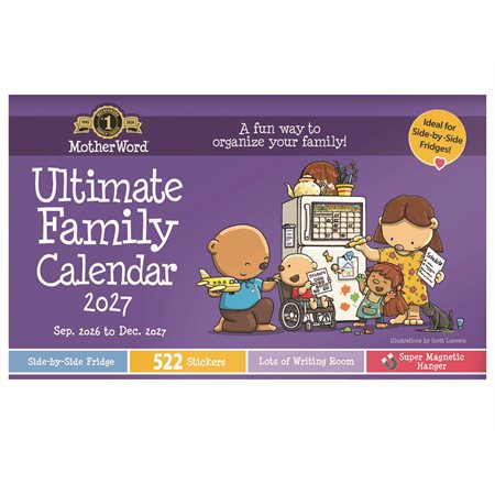 Calendrier familial magnétique de frigo pour maman